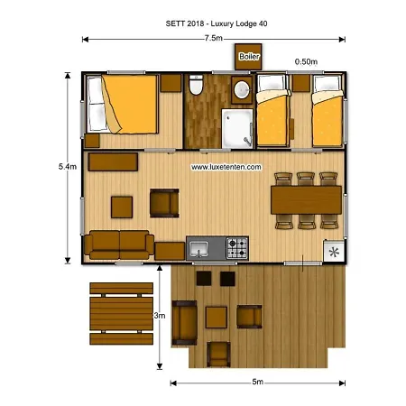Tent With Sanitary Facilities At The Bedafse Bergen Campo de lujo *